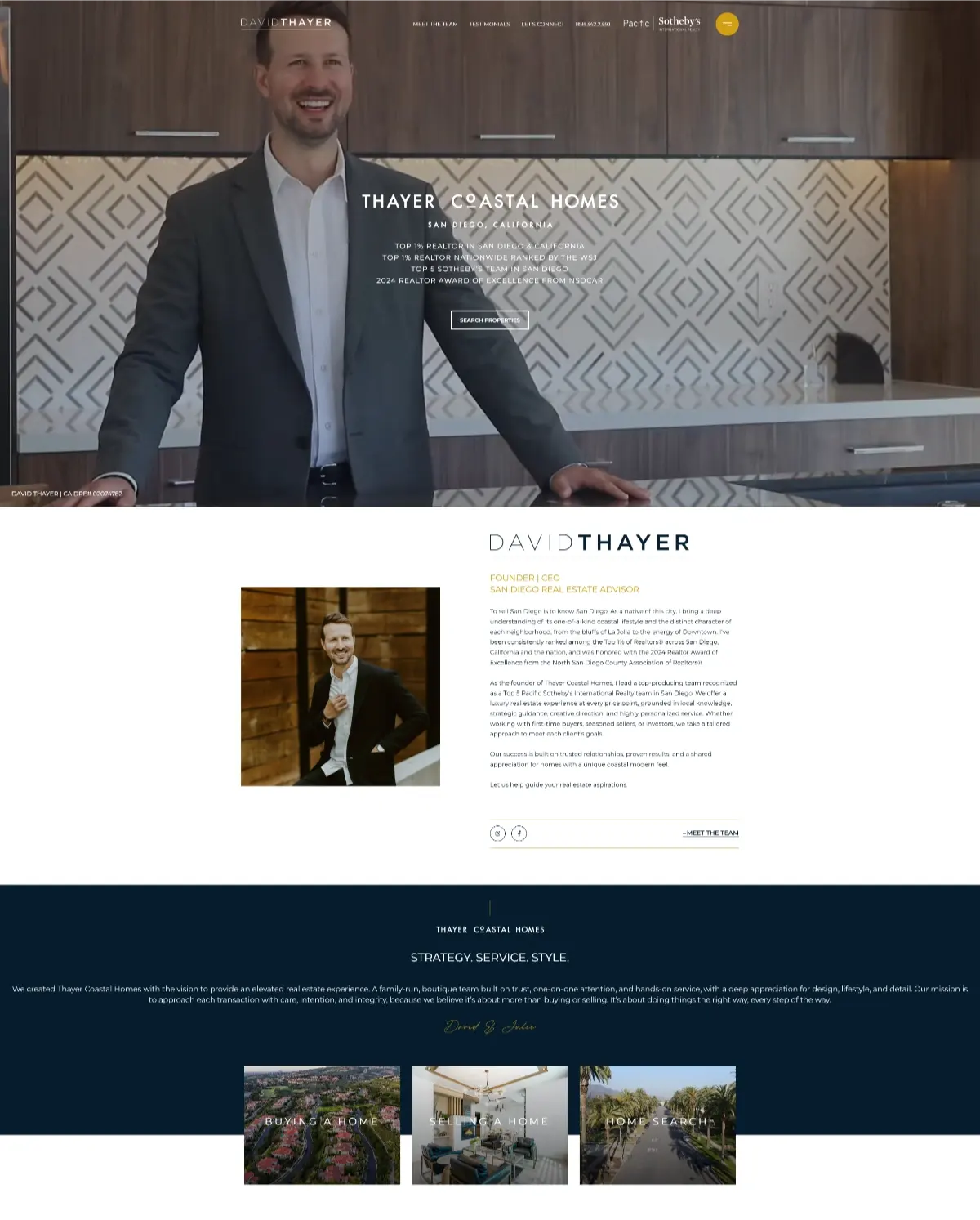 Homepage design